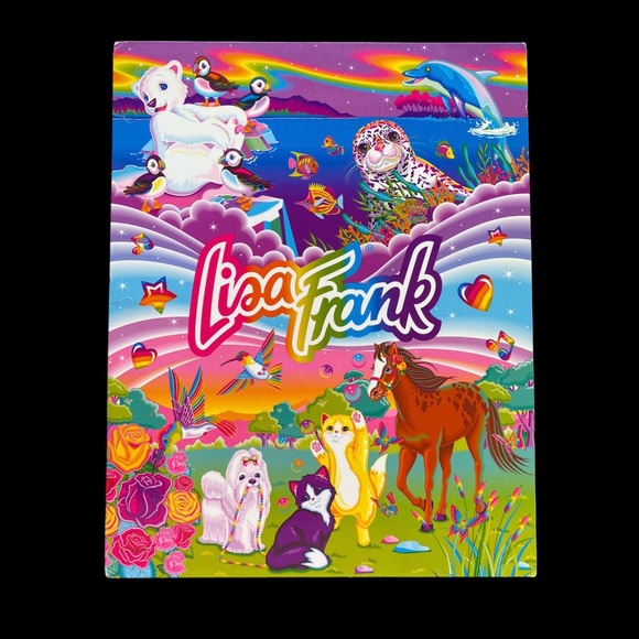 Lisa Frank character pocket folder rainbow chaser roary seal kittens dancing - Picture 1 of 6